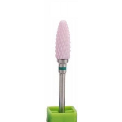Κεραμική Φρέζα Κωνικού Σχήματος Ροζ με πράσινο κρίκο
