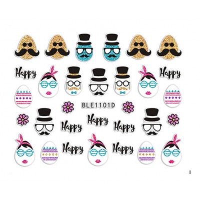 Πασχαλινά 3D αυτοκόλλητα νυχιών BLE1101D