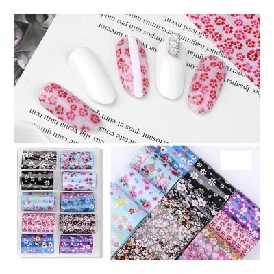 Foil για σχέδια νυχιών Κασετίνα No3 10τμχ