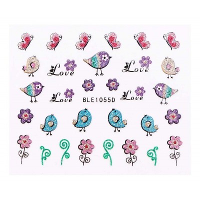 Πασχαλινά 3D αυτοκόλλητα νυχιών BLE1055D