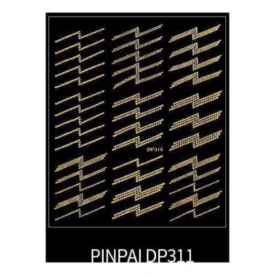 Ανάγλυφα Αυτοκόλλητα Νυχιών Χρυσά Σχέδια DP311