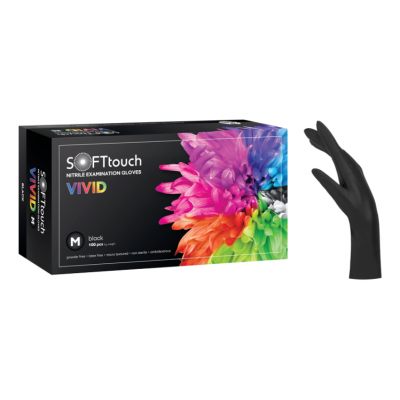 Soft Touch Vivid Γάντια Νιτριλίου - Μαύρο Medium
