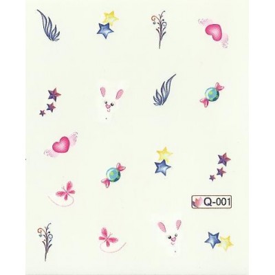 Αυτοκόλλητα Νυχιών Νερού Q-001