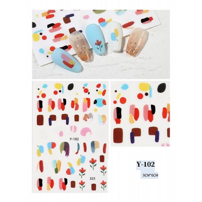 Αυτοκόλλητα Νυχιών σε διάφορα μοτίβα, Αφηρημένη Τέχνη 331