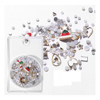 Χριστουγεννιάτικες Διακοσμητικές Mix Πέτρες Στρας Νυχιών No3