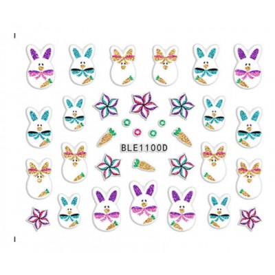 Πασχαλινά 3D αυτοκόλλητα νυχιών BLE1100D