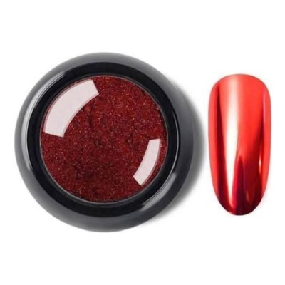 Διακοσμητική Σκόνη Νυχιών Mirror Effect Κόκκινη
