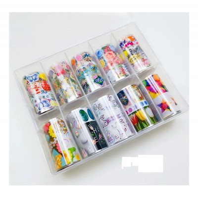 Foil νυχιών Πασχαλινά σχέδια σετ 10τεμ