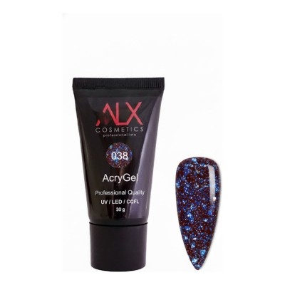 ALX Acrygel 038 Blue Flame Sparkle  30 γρ.