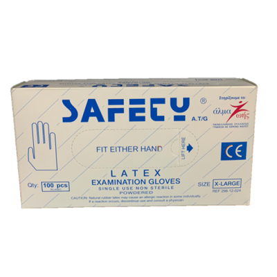 Γάντια Latex με Πούδρα Safety