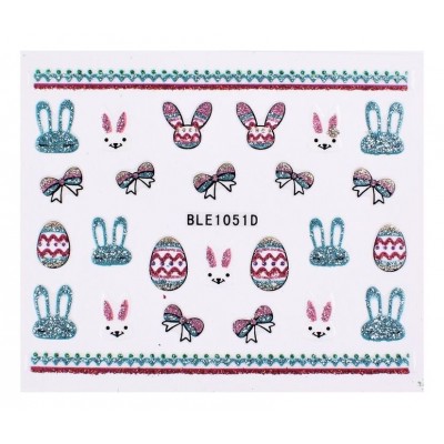 Πασχαλινά 3D αυτοκόλλητα νυχιών BLE1051D