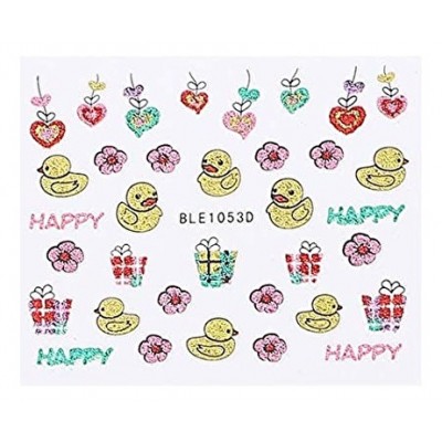 Πασχαλινά 3D αυτοκόλλητα νυχιών BLE1053D