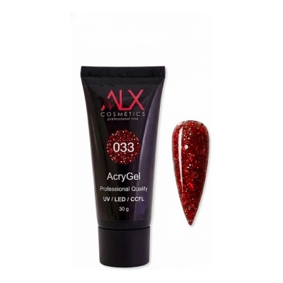 ALX Acrygel 033 Ruby Sparkle 30 γρ.