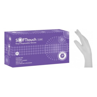 Soft Touch Γάντια Βινυλίου - Λευκό χωρίς πούδρα Medium