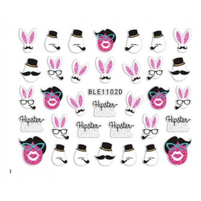 Πασχαλινά 3D αυτοκόλλητα νυχιών BLE1102D