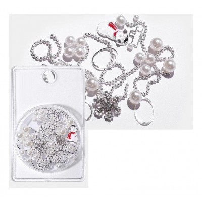 Χριστουγεννιάτικες Διακοσμητικές Mix Πέρλες Νυχιών No4