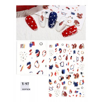 Αυτοκόλλητα Νυχιών με Σχέδιο Αφηρημένη Τέχνη 326