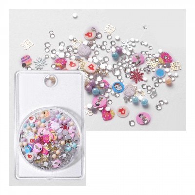 Χριστουγεννιάτικες Διακοσμητικές Mix Πέρλες Νυχιών No5