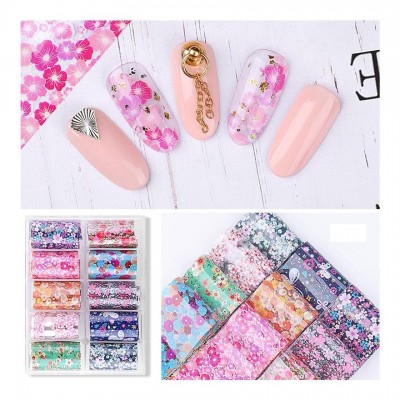 Foil για σχέδια νυχιών Κασετίνα No4 10τμχ