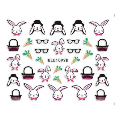 Πασχαλινά 3D αυτοκόλλητα νυχιών BLE1099D