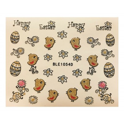 Πασχαλινά 3D αυτοκόλλητα νυχιών BLE1054D