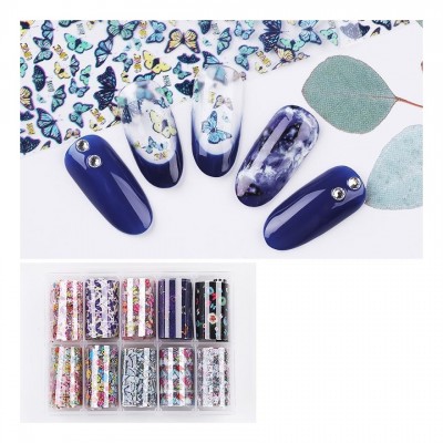 Foil για σχέδια νυχιών Κασετίνα No3 10τμχ