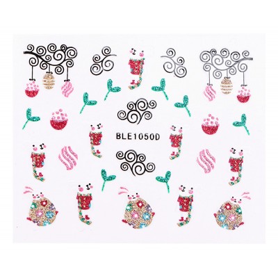 Πασχαλινά 3D αυτοκόλλητα νυχιών BLE1050D