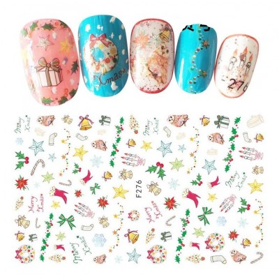 Χριστουγεννιάτικα αυτοκόλλητα νυχιών F276