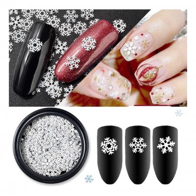 Διακοσμητικά νυχιών χιονονιφάδες λευκό Νο9